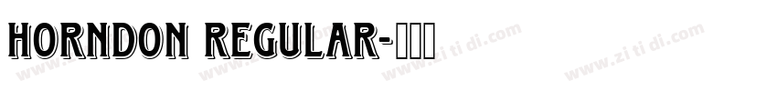 horndon regular字体转换